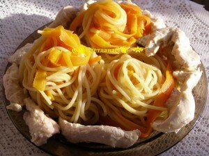 Морковные спагетти с куриным филе 300x225 %название